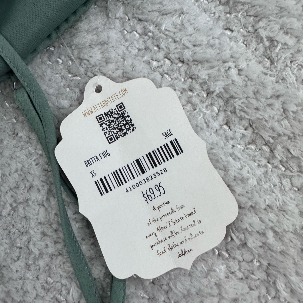 NWT! Alter’d State Sage The Label Spaghetti Strap Faux Wrap Dress - Size XS - Picture 5 of 7